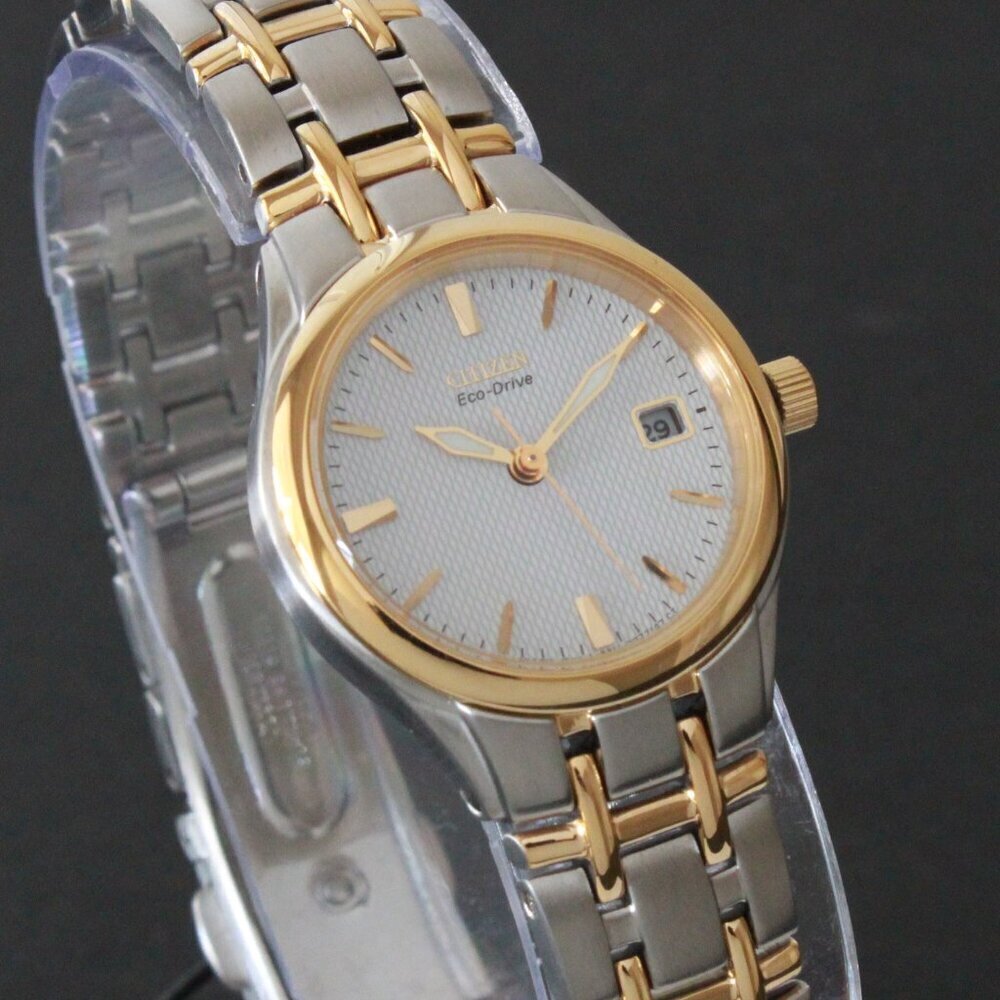 Eco Drive Women's Silhouette Calendar Two Tone 25mm - Picture 5 of 12